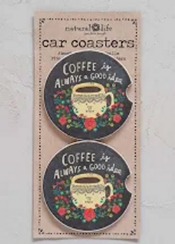 Car Coaster Set of 2 Coffee Good